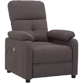 vidaXL Massagestoel stof donkerbruin