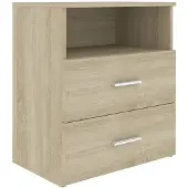 vidaXL Nachtkastje 50x32x60 cm sonoma eikenkleurig