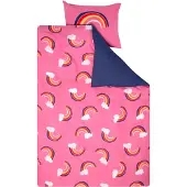 HEMA Kinderdekbedovertrek - Zacht Katoen - 140 X 200 - Roze Regenbogen (roze)