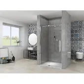 Van Rijn ST08 douchedeur met helder glas 135-145cm chroom