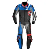 Spidi DP-Progressive Tour, lederen pak 2st. ,Zwart/Rood/Blauw/Grijs ,54