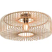 Good&Mojo GOED & MOJO Bromo plafondlamp gemaakt van bamboe, Ø 60cm Bromo, dimbaar, hout licht, Woon-/ Eetkamer, Bamboe, Design, plafondlamp