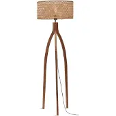 Good&Mojo Vloerlamp Java, hout licht, Woon-/ Eetkamer, Bamboe, vloerlamp hout