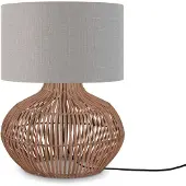 Good&Mojo LED Tafellamp Kalahari | 1X E27 Max 40W | Natural/Light Grey