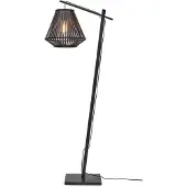 Good&Mojo Bamboe LED Staande Lamp Merapi | 1X E27 Max 60W | Black