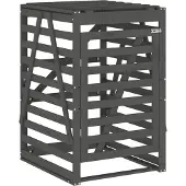 vidaXL Containerberging 84x90x128,5 cm massief grenenhout grijs
