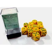 Chessex Lotus Gespikkeld D6 16mm Dobbelsteen Set (12 stuks)