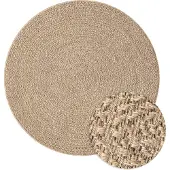 vidaXL Vloerkleed ZIZUR binnen en buiten 160 cm jute look