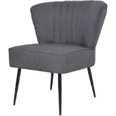 vidaXL Cocktailstoel stof donkergrijs
