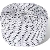 vidaXL Boottouw gevlochten 6 mm 250 m polyester wit
