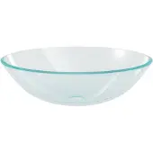 vidaXL Wasbak gehard glas 42 cm transparant