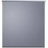 vidaXL Rolgordijn verduisterend 84,4 x 230 cm stofbreedte 80 cm grijs