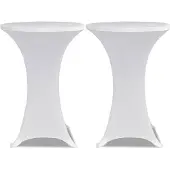 vidaXL Statafelhoes Stretch Ø70cm Wit (2 stuks)