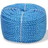 vidaXL Touw gedraaid 14 mm 100 m polypropyleen blauw