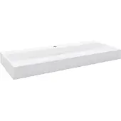 vidaXL Wastafel 120x46x11 cm mineraal gegoten/marmer gegoten wit