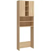 vidaXL Wasmachinekast 64x25,5x190 cm sonoma eikenkleurig