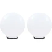 vidaXL LED-bollampen 2 st rond 40 cm PMMA