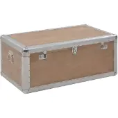 vidaXL Opbergkist 91x52x40 cm massief vurenhout bruin