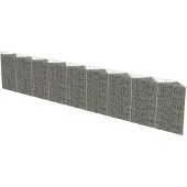 vidaXL Schanskorf wand 630x30x100 cm gegalvaniseerd staal
