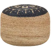 vidaXL Poef handgemaakt 45x30 cm jute blauw