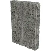 vidaXL Schanskorfmuur met deksels 100x20x150 cm gegalvaniseerd staal