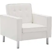 vidaXL Fauteuil Wit 75x70x75 cm Kunstleer