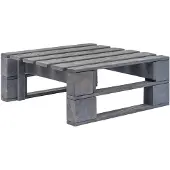 vidaXL Tuinhocker pallet hout grijs