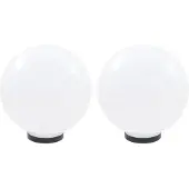 vidaXL LED-bollampen 2 st rond 30 cm PMMA