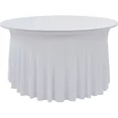 vidaXL 2 st Tafelhoezen stretch met rok 180x74 cm wit
