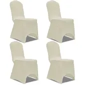 vidaXL Stoelhoes stretch 4 stuks Crèmekleurig