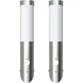 vidaXL Buitenlamp RVS Enego met sensor (2 stuks)