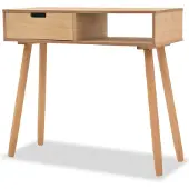 vidaXL Wandtafel 80x30x72 cm massief grenenhout bruin