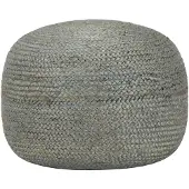 vidaXL Poef handgemaakt 45x30 cm jute olijfgroen