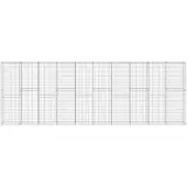 vidaXL Schanskorfmuur met deksels 600x30x200 cm gegalvaniseerd staal