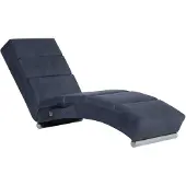 vidaXL Massage chaise longue kunstsuède grijs
