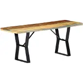 vidaXL Bankje 110 cm massief gerecycled hout