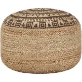 vidaXL Poef handgemaakt 45x30 cm jute bruin