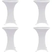 vidaXL Statafelhoes 4 st stretch Ø80 cm wit