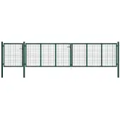 vidaXL Tuinpoort staal 500x75 cm groen