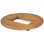 vidaXL Tafelblad voor bierkrat 70 cm teakhout
