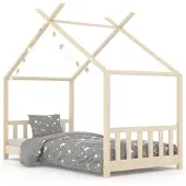 vidaXL Kinderbedframe massief grenenhout 70x140 cm