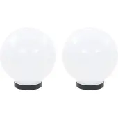 vidaXL LED-tuinverlichting, 2 stuks, bolvormig, 20 cm, PMMA