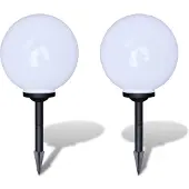 vidaXL Wegverlichtingen, 2 stuks, LED, 30 cm, met grondpen