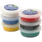 Creativ Company Silk Clay, klei, assortiment, gesorteerde kleuren, standaard, 6 x 14 gram