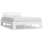 vidaXL Cadre de lit sans matelas blanc 140x200 cm bois de pin massif283157
