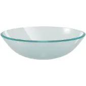 vidaXL Wasbak gehard glas 42 cm matglas