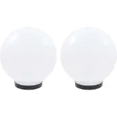 vidaXL LED-bollampen 2 st rond 25 cm PMMA