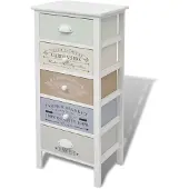 vidaXL Bijzetkast met 5 lades, Franse stijl, hout