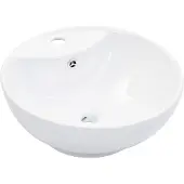 vidaXL Wastafel met overloop 46,5x18 cm keramiek wit