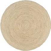 vidaXL Vloerkleed handgemaakt met spiraal ontwerp 90 cm jute wit